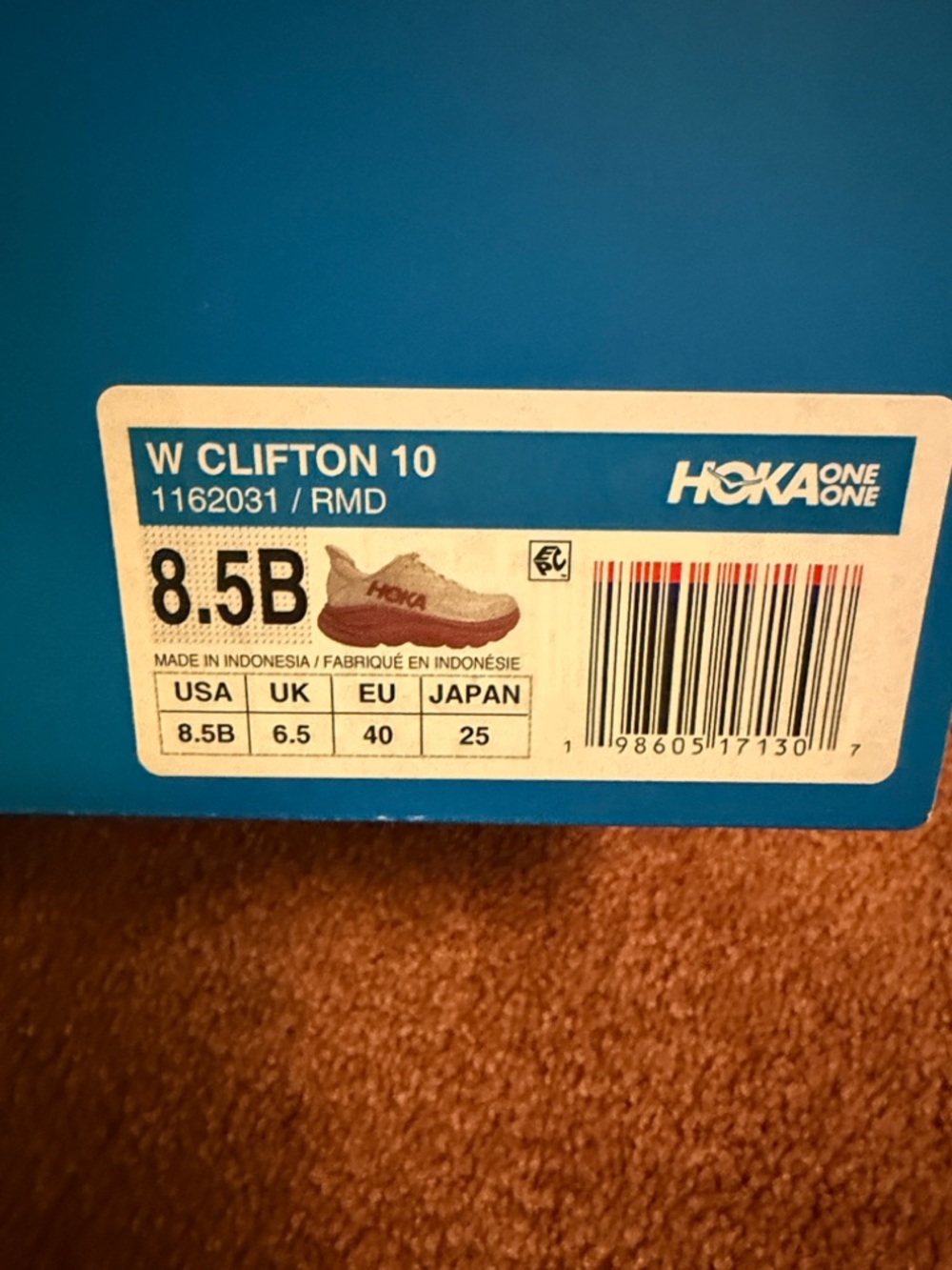 HOKA Clifton 10 size 8.5 NEW - Picture 6 of 9